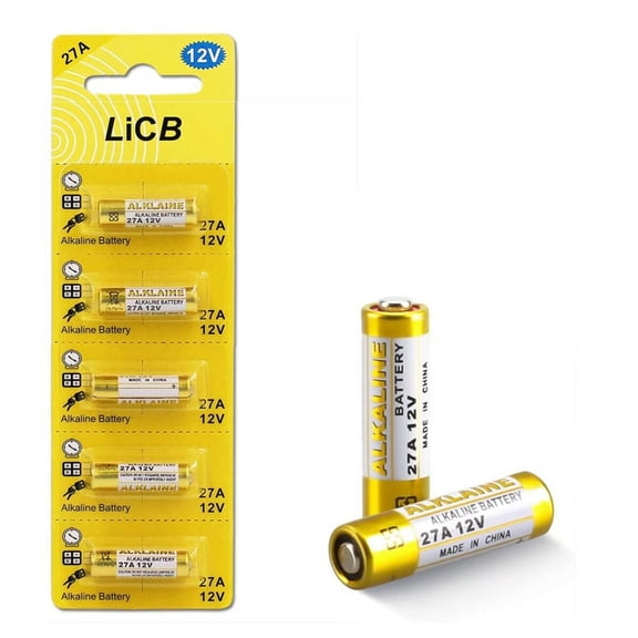 LiCB 27a 27A MN27 L828 AG27 12V Alkaline Battery (5-Pack) for Reliable Power