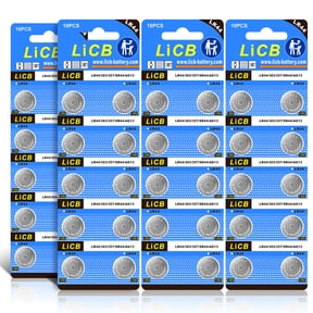 LiCB 40 Pack LR44 AG13 357 303 SR44 Battery 1.5V Button Coin Cell Batteries for Watches Clocks