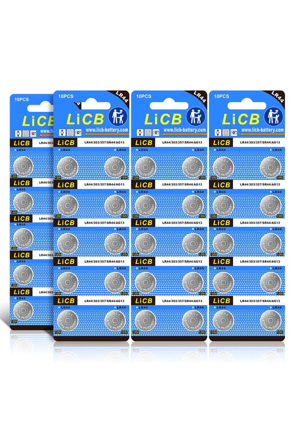 40 Pack LR44 AG13 357 303 SR44 Battery 1.5V Button Coin Cell Batteries for Watches Clocks