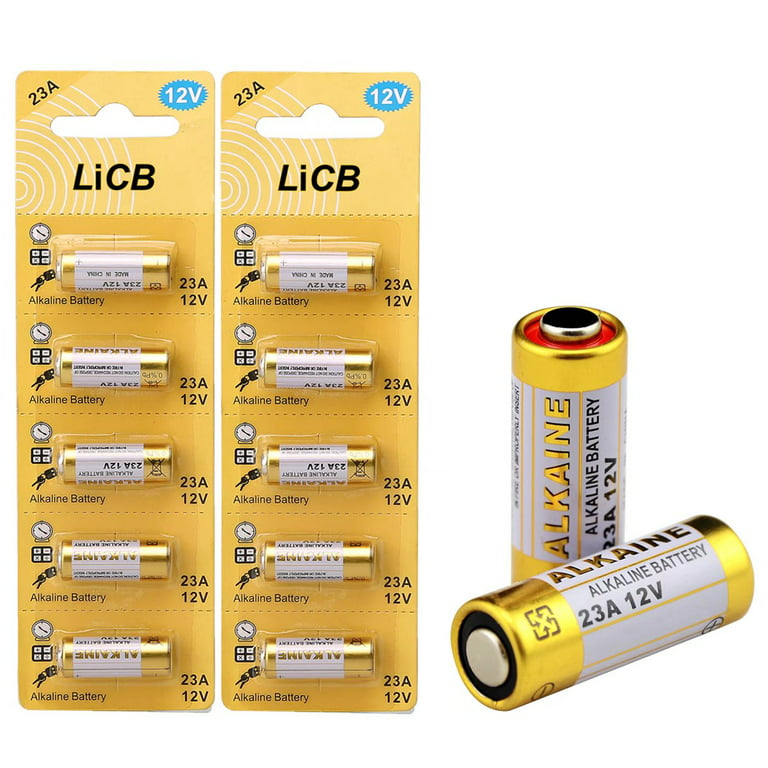 LiCB A23 23A Batteries 12V 23AE Miniature Alkaline Battery (10