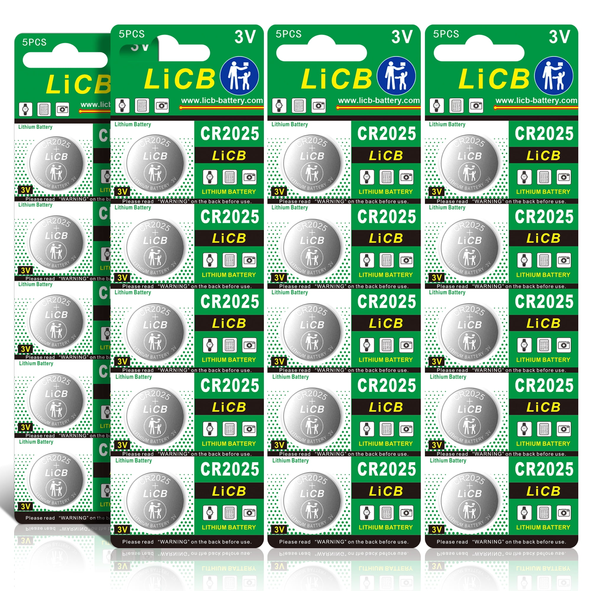 LiCB, Batteries, CR2025, 3V Lithium Coin Cell, Silver - Walmart.com