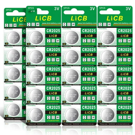 product image of LiCB CR2025 Batteries CR 2025 3V Lithium Button Battery Perfect for Key Fobs & Watches (20 Pack)