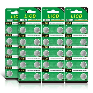 LiCB LR1130 AG10 189 Button Cell Batteries 1.5V Alkaline Battery (40-Pack)