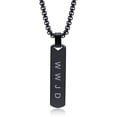 thumbnail image 1 of LiFashion HWLF WWJD Pendant Necklace for Men ,Stainless Steel What Would Jesus Do,He Would Love First 3D Bar Necklace Motivational Faith Religious Baptism Gift Reminder Jewelry for Him, 1 of 4