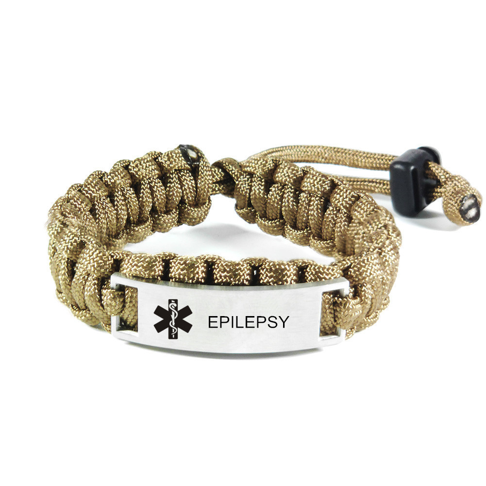 LiFashion LF Mens Stainless Steel Adjusted Medical Alert Outdoor Brown ...