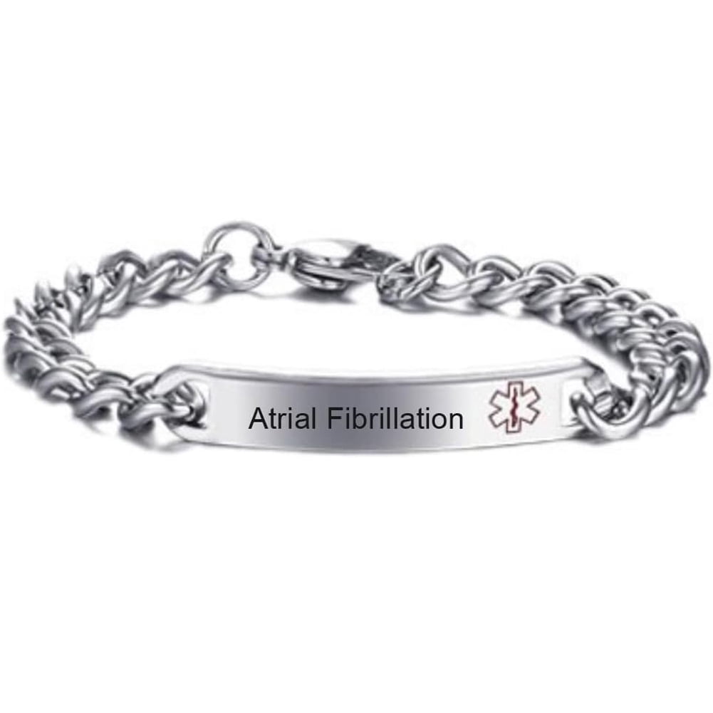 LiFashion LF Stainless Steel Cuban Link Personalized Name ICE Medical ...