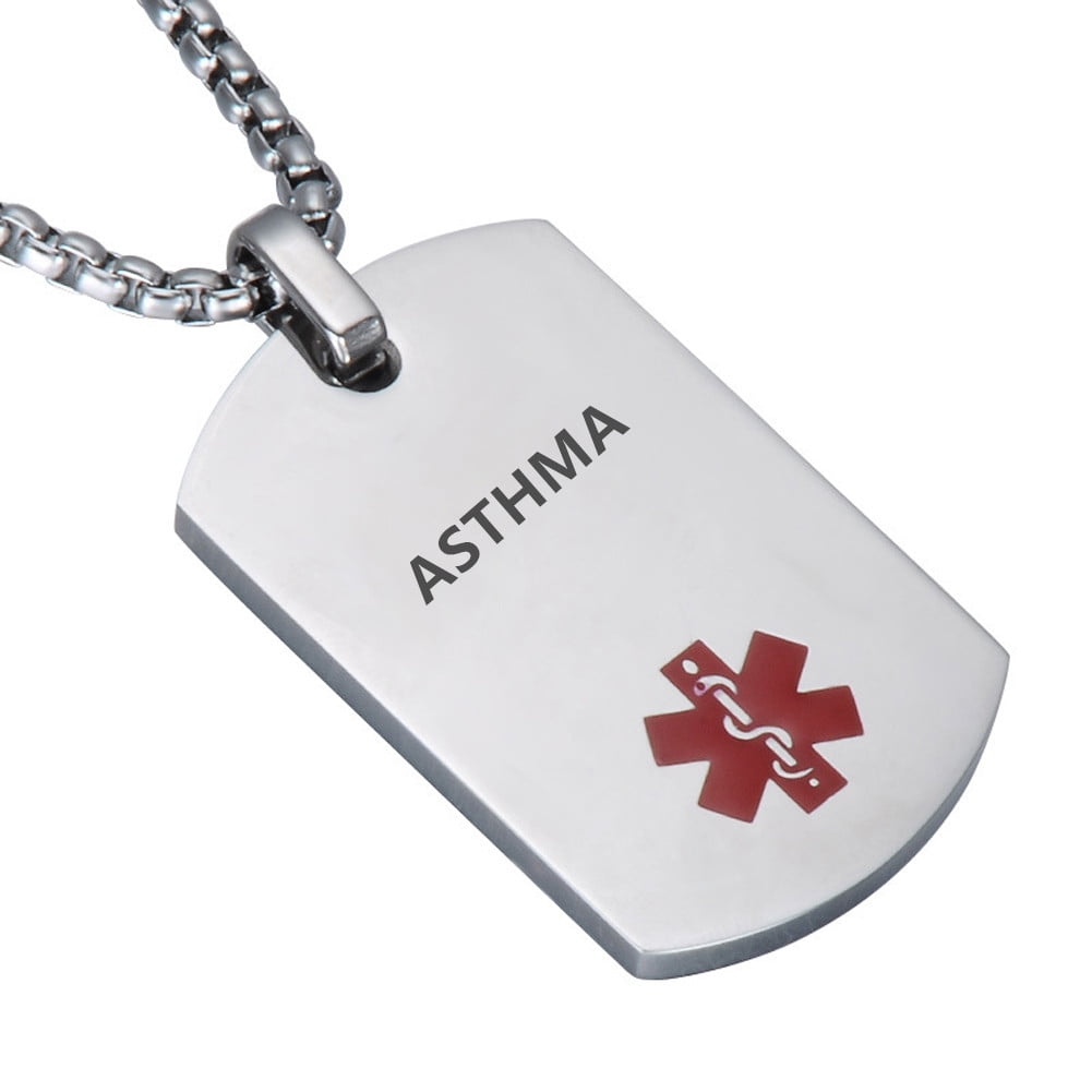 LiFashion LF Stainless Steel DNR Medical Alert Dog Tag ID Pendant ...