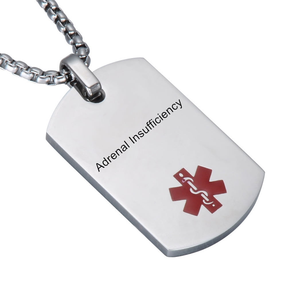 LiFashion LF Stainless Steel DNR Medical Alert Dog Tag ID Pendant ...