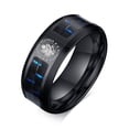 LiFashion Men's Custom Engraved Military Band Ring, Stainless Steel ...