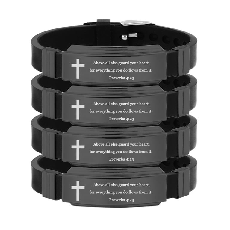 LiFashion Personalized Inspirational Bible Verse Bracelet Set for