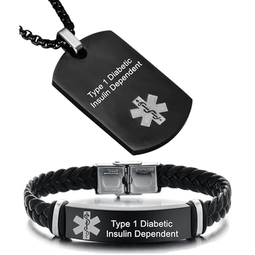 LiFashion Type 1 Diabetic Insulin Dependent Medical Alert ID Necklaces ...