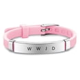 thumbnail image 1 of LiFashion WWJD HWLF Bracelets for Adults Teens Boys Girls,Adjustable Silicone Bracelet What Would Jesus Do He Would Love First,Mens Womens Inspirational Religious Reminder Jewelry Gift for Him Her, 1 of 5