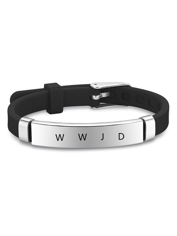 WWJD HWLF Bracelets for Adults Teens Boys Girls,Adjustable Silicone Bracelet What Would Jesus Do He Would Love First,Mens Womens Inspirational Religious Reminder Jewelry Gift for Him Her