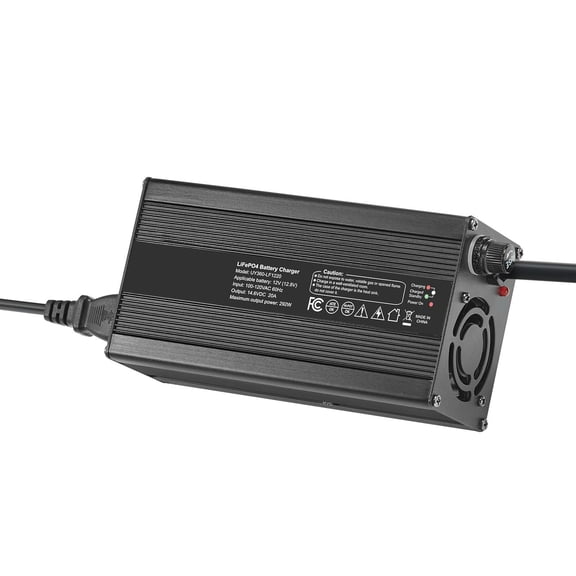 LiFePO4 Battery Charger 12V 20A 14.6V Charger with 0V Activation for Boat RV Deep Cycle Battery