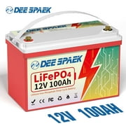 12V 100Ah LiFePO4 Lithium Battery for Marine Trolling Motor Solar, Low-Temp Cutoff DEESPAEK Deep Cycles RV Batteies