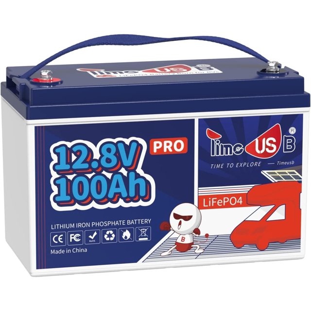 LiFePO4 Lithium Battery 12V, 200Ah Plus Battery Builtin 200A BMS, Deep