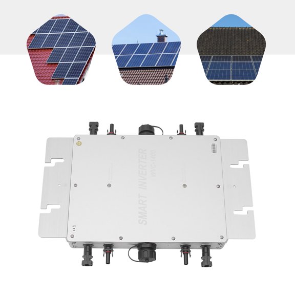LiHUiee 1400W Solar Micro Inverter Grid Tie MPPT Pure Sine Wave DC to AC 110V for Residential&Commercial