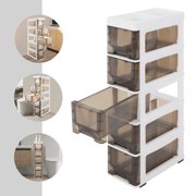 LiHUiee 18*38*84cm Bathroom Storage Cabinet Narrow Modern Storage Cabinet 5-Tier Bathroom Cabinet for Home