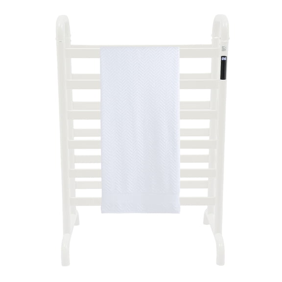 LiHUiee 180W 110V Heated Towel Rack White Towel Warmer Rack Modern Electric Towel Warmer Rack for Homes