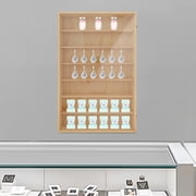 LiHUiee 7-Tier Wooden Display Case Wooden Display Cabinet For Model Cars Wall-mountable for Homes, Offices