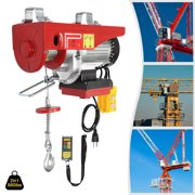 LiHUiee 880LBS Electric Winch Steel Electric Lift 110V Electric Hoist W/ Wireless Remote Control 2 in 1