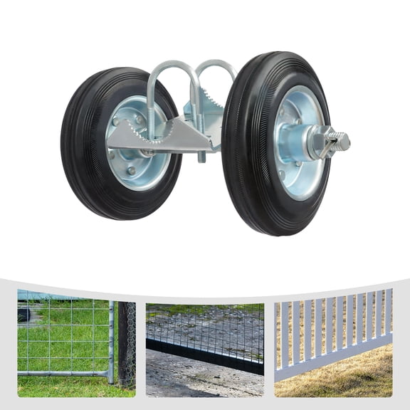 LiHUiee Modern Sliding Gate Wheels Kit Silver Rolling Gate Hardware Kit Heavy Duty Sliding Gate Rollers
