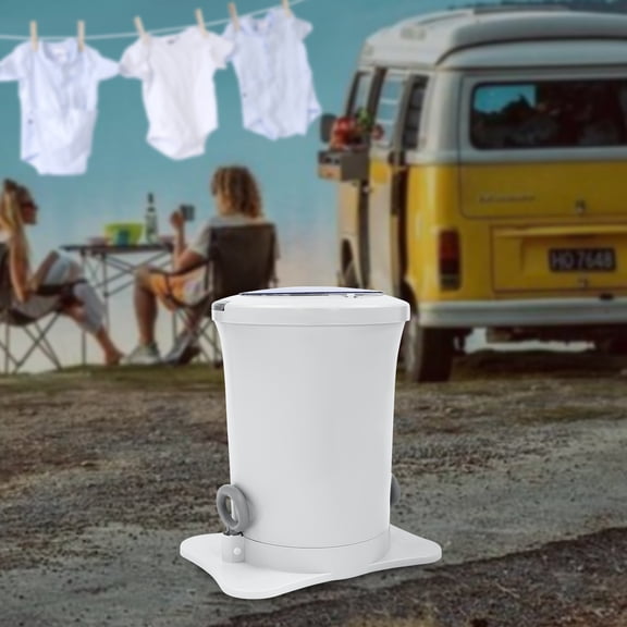 LiHUiee Portable Mini Manual Dehydrator Washing Machine Compact Washer Spin Dryer Barrel for Camping, Traveling