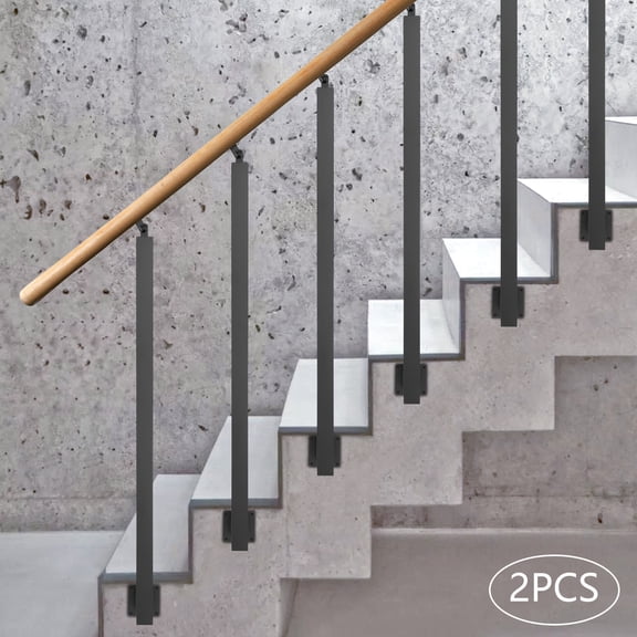 LiHUiee Stair Railing Posts 2Pcs Stair Baluster Posts Adjustable Stair Railing Posts for Deck, Balcony, Stair