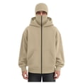 thumbnail image 1 of LiJinLong Balaclava Hoodie Zipper Full Zip Front Built-In Mask Winter Running Cycling Outdoor Workouts Athletic Cold Gear S-XXL, 1 of 5
