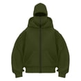 thumbnail image 1 of LiJinLong Balaclava Hoodie Zipper Full Zip Front Built-In Mask Winter Running Cycling Outdoor Workouts Athletic Cold Gear S-XXL, 1 of 6