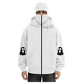 thumbnail image 1 of LiJinLong Balaclava Hoodie Zipper Men's Double Layered Hood Warm Fleece Lining Cold Weather Streetwear Hip Hop Y2K Fashion Urban Style S-XXL, 1 of 5