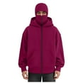 thumbnail image 1 of LiJinLong Balaclava Hoodie Zipper Men's Tactical Design Compatible Hunting Fishing Outdoor Work Winter Solid Utility Jacket S-XXL, 1 of 5