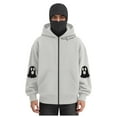 thumbnail image 1 of LiJinLong Balaclava Hoodie Zipper with Windproof Warm Face, Double Hooded Zip Jacket, Resistant Winter Hoodies for Men's & Women's, Black L S-XXL, 1 of 5