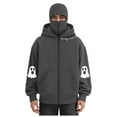 thumbnail image 1 of LiJinLong Balaclava Hoodie Zipper with Windproof Warm Face, Double Hooded Zip Jacket, Resistant Winter Hoodies for Men's & Women's, Black L S-XXL, 1 of 5