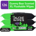 thumbnail image 1 of LiL' DUDE Flushable Wipes, Extra Large Gummie Rears Wet Wipes, Gummy Bear Scent, 42 Count, 3 Pack, 1 of 11