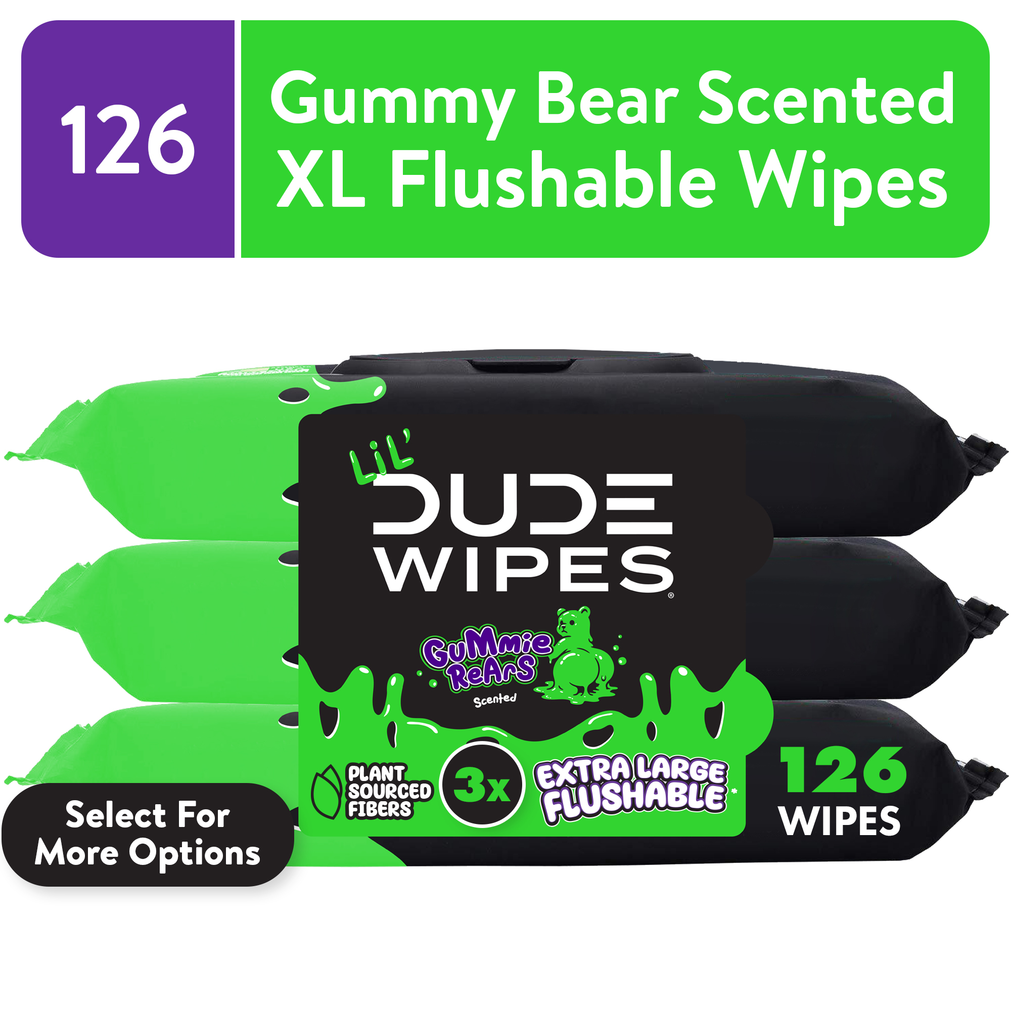LiL DUDE Wipes Extra Large Gummie Rears Flushable Wet Wipes For Kids Gummie Bears Scent 126 Count 3 Pack: Quick Guide for Smart Shoppers