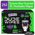 thumbnail image 1 of LiL' DUDE Flushable Wipes, Extra Large Gummie Rears Wet Wipes, Gummy Bear Scent, 42 Count, 6 Pack, 1 of 10
