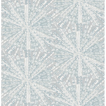LiLi WhittWhitt Grey Blue Sunburst Peel & Stick Wallpaper