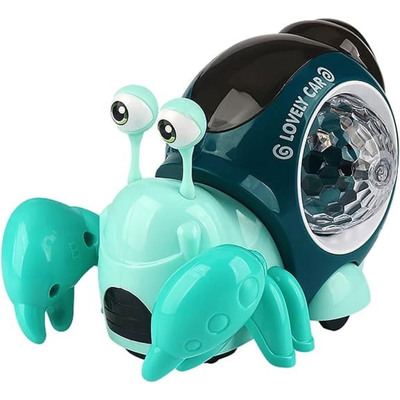 LiLiang Electric Crawling Crab Baby Toy Walking Dancing Crab Toy with Music & Lights, Kids Toddler Interactive Toys