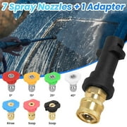 LiLiang High Pressure Washer Gun Adapter 1/4" Spray Nozzle Tips Set for Karcher K2 K3 K4 K5 K6 K7