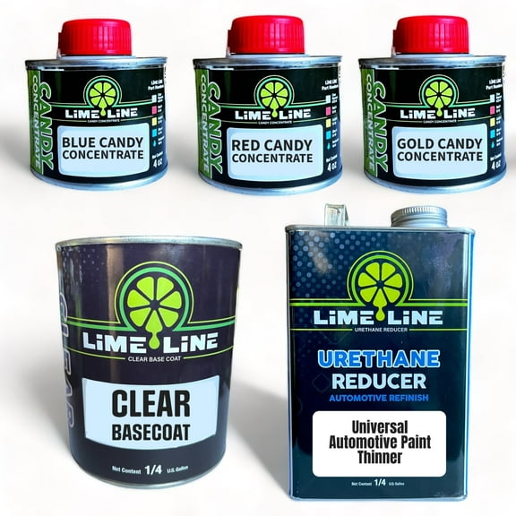 LiME LiNE 4 oz Transparent Candy Concentrate, Solvent base Automotive Paint (Ultimate Candy Pack 4oz)
