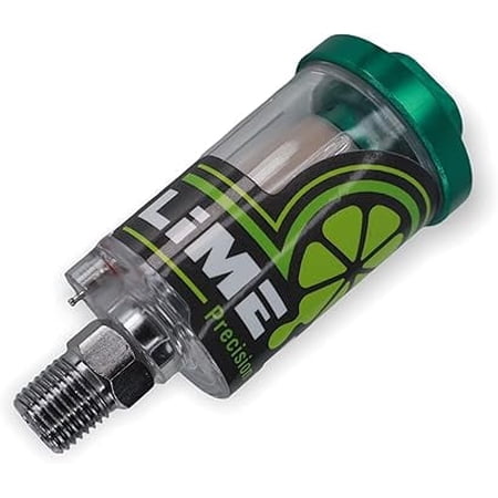 LiME LiNE .8mm Mini HVLP Automotive Spray Paint Gun for Basecoats and Clearcoat: Bonus Inline Filter Ball and Air Line Connector.