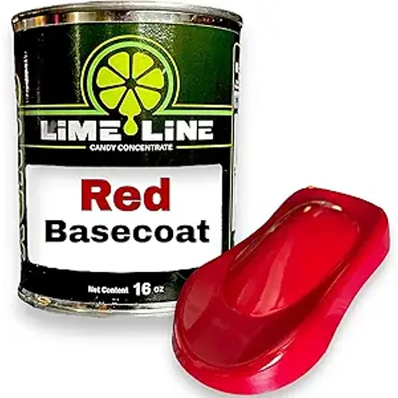 LiME LiNE Automotive Basecoats, 1k Urethane Base Coat Color (Red Basecoat Pint)