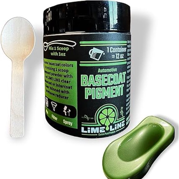 LiME LiNE Base Coat Maker Pigment Powder, Automotive Grade, Basecoat - Metallic Green Pearl