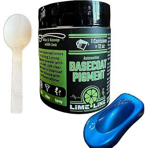 LiME LiNE Base Coat Maker Pigment Powder, Automotive Grade, Basecoat - Metallic blue pearl