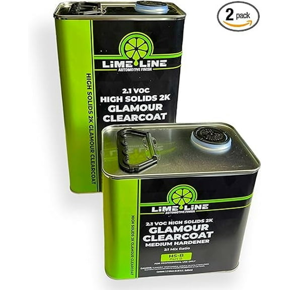 LiME LiNE Mega 2 Gallon Automotive Urethane Clearcoat kit 2:1 mix: High Gloss Glamour Clear