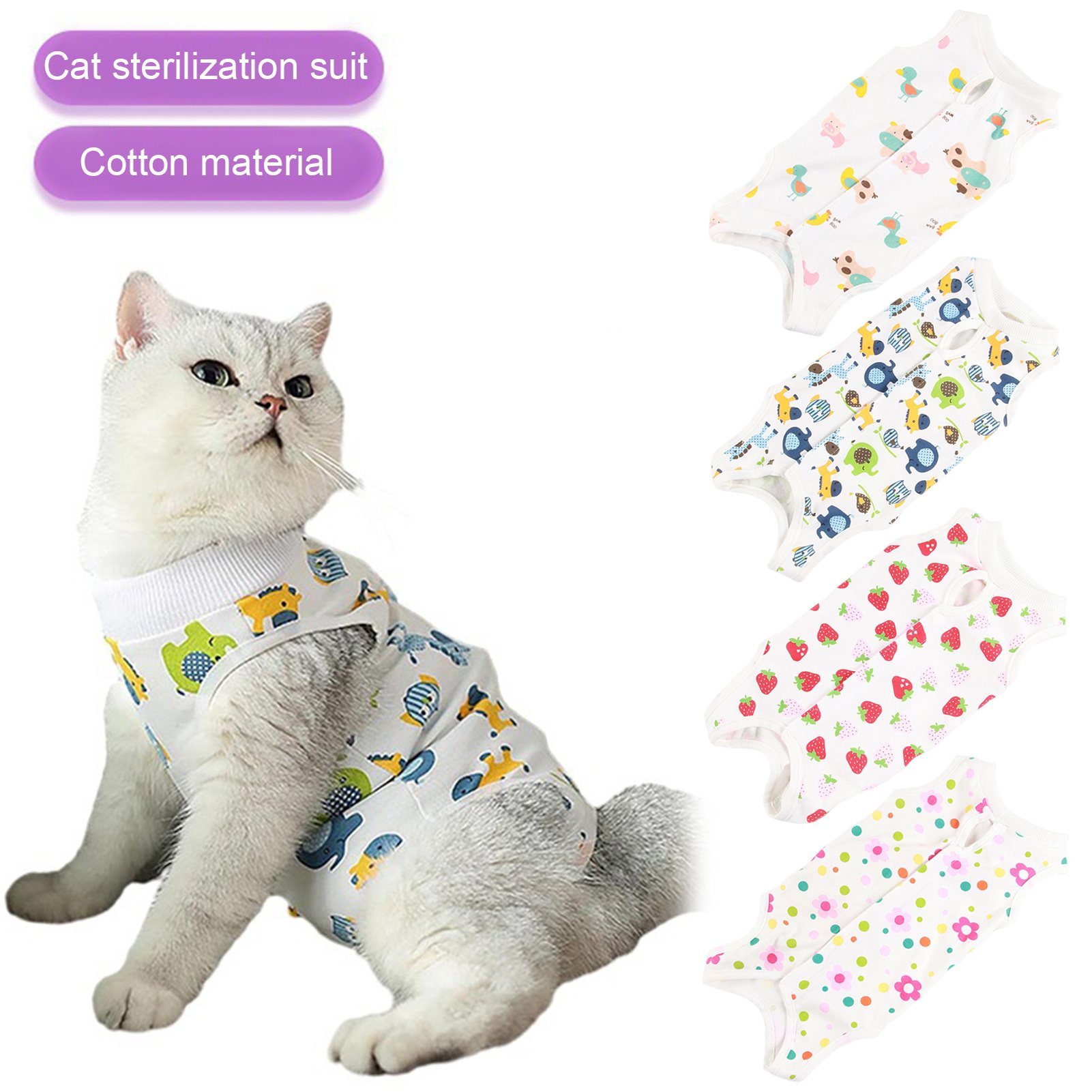 LiMimmuu Cat Neutering Suit Cat Surgery Recovery Suit Neutering Surgery