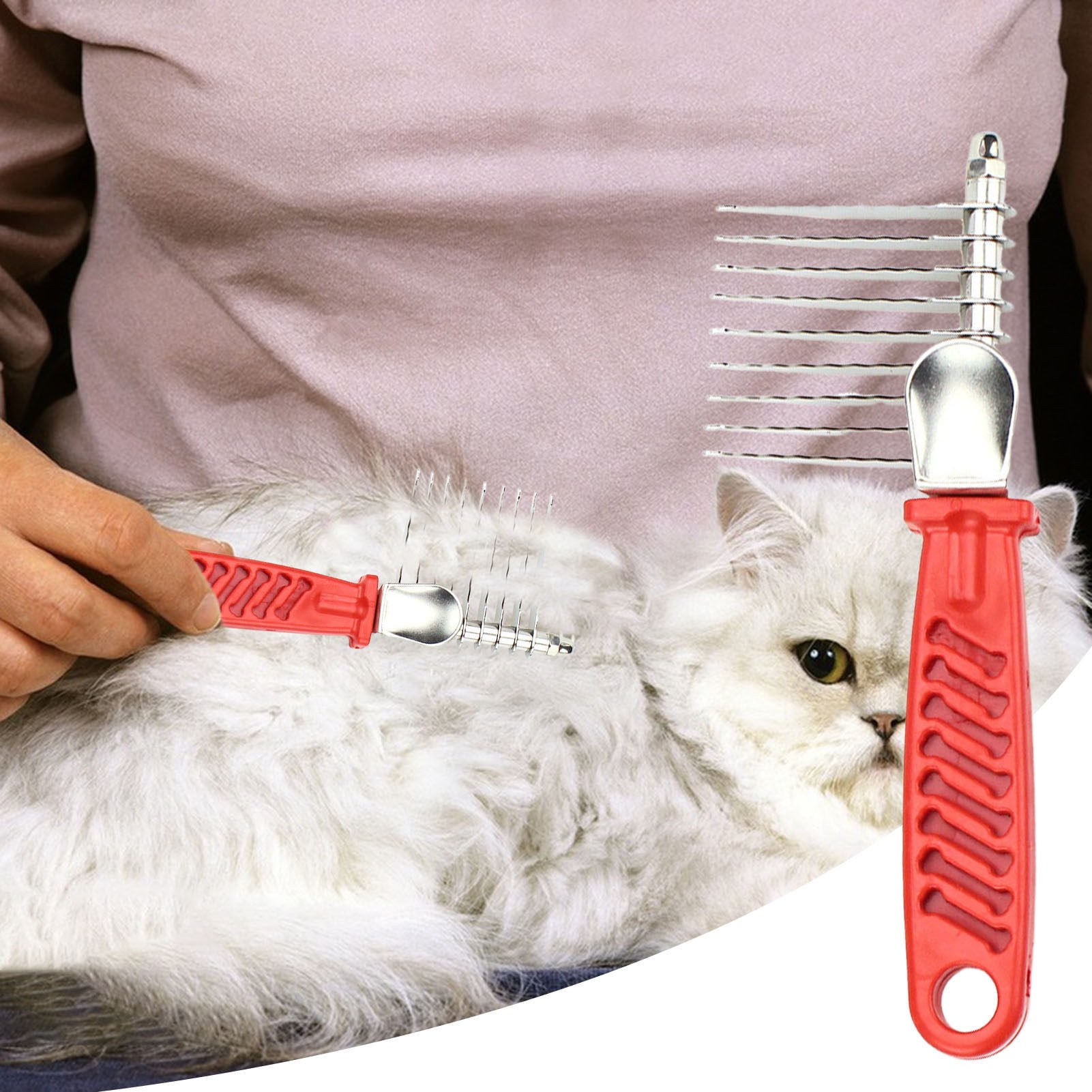 LiMimmuu Pet Detangling Comb Undercoat Rake for Pets Dog Dematting Comb