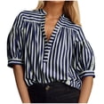 thumbnail image 1 of LiMoi Blouses for Women Business Casual Summer Womens 3/4 Sleeve Tops Plus Size Tshirts Shirts for Women Plus Size Long Tops for Women 2025 Color Block my reorder list, 1 of 4