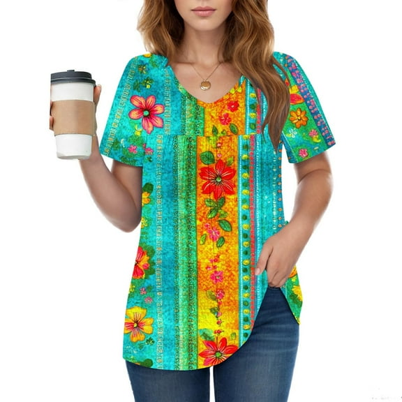 LiMoi Button down Shirts for Women Short Sleeve Womens Tops Summer Dressy V Neck Graphic T Shirts Oversized Tshirts for Women My Items Ordered